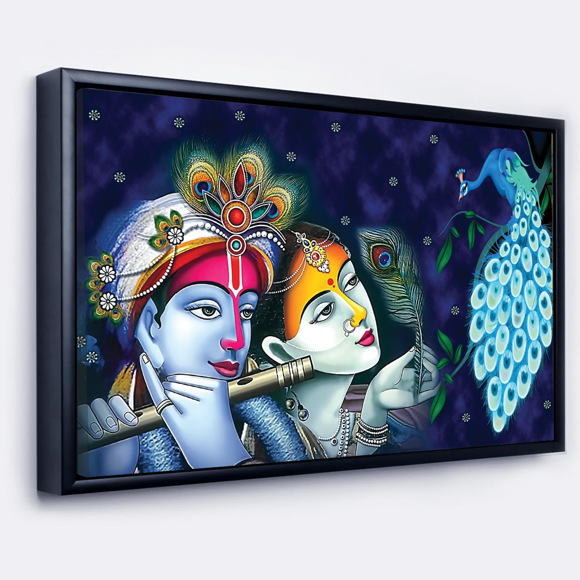 Lord Krishna Radha Premium Canvas Wall Painting  decorative masterpiece for home decor